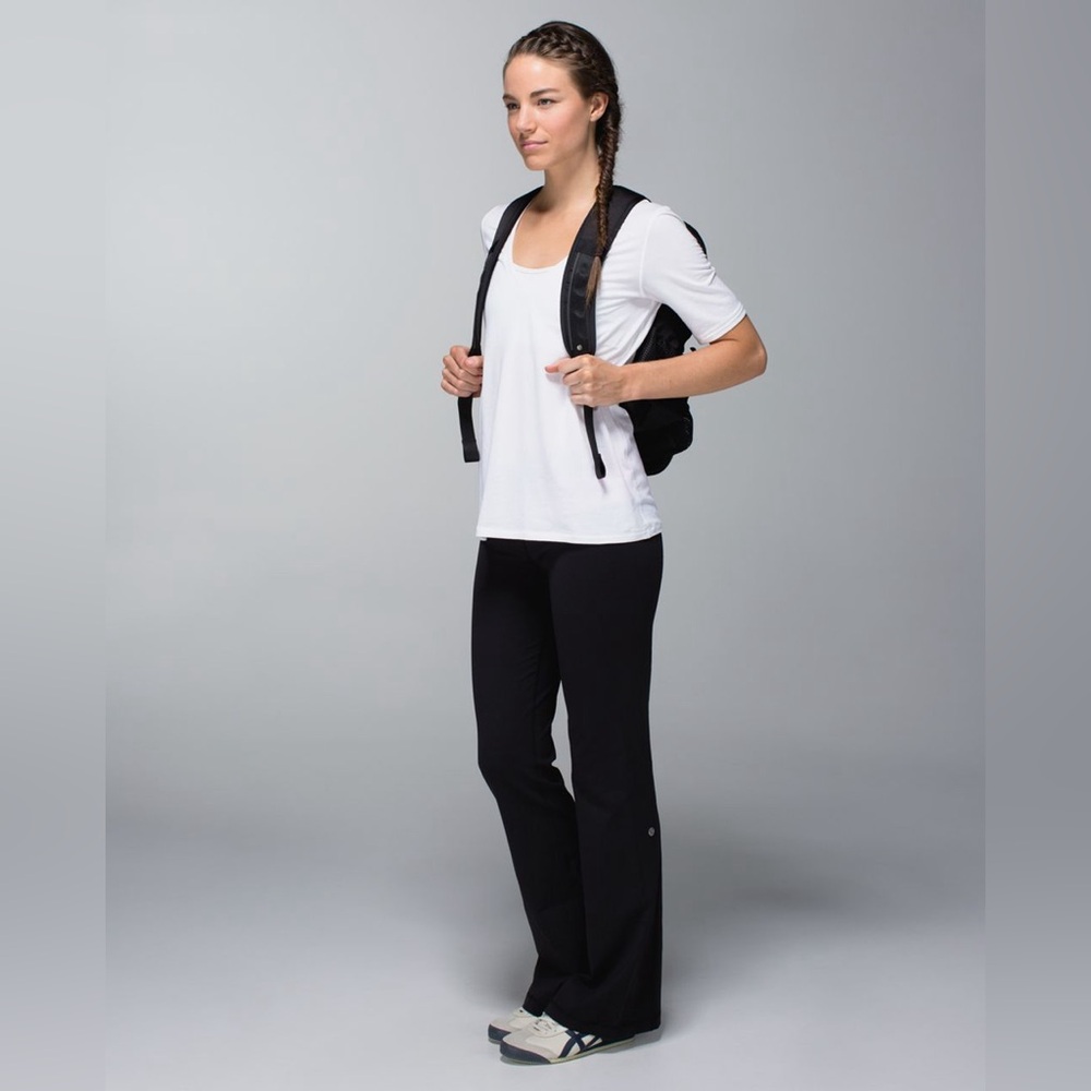 Lululemon The Groove Flare Pants in Black & Quilt, Women’s size 4 - Picture 5 of 14